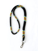 Beaded Wrap Lanyard (Black)
