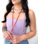 Beaded Breakaway Lanyard 18" (Orange)