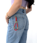 Beaded Wrist Lanyard 7” (Red)