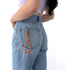 Beaded Wrist Lanyard 7” (Orange)