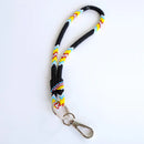 Beaded Wrist Lanyard 7” (Black)