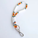 Beaded Wrist Lanyard 7" (White)