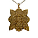 Lg Brass Flower Pendant