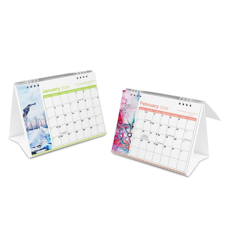2026 12-Month Standing Flip Desk Calendar (Available Oct 30th)