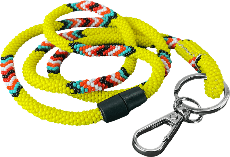 Beaded Breakaway Lanyard 18" (Yellow)