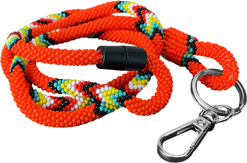 Beaded Breakaway Lanyard 18" (Orange)