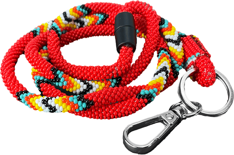 Beaded Breakaway Lanyard 18" (Red)