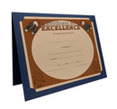 Linen Certificate Holders (Blue) x10