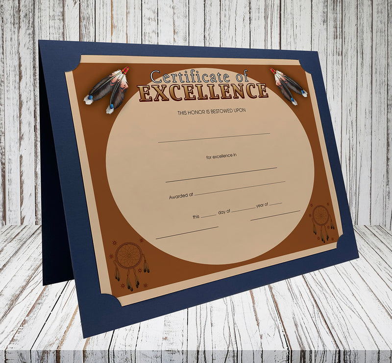 Linen Certificate Holders (Blue) x10