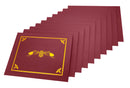 Linen Certificate Holders (Burgundy) x10