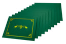Linen Certificate Holders (Green) x10