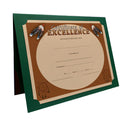 Linen Certificate Holders (Green) x10