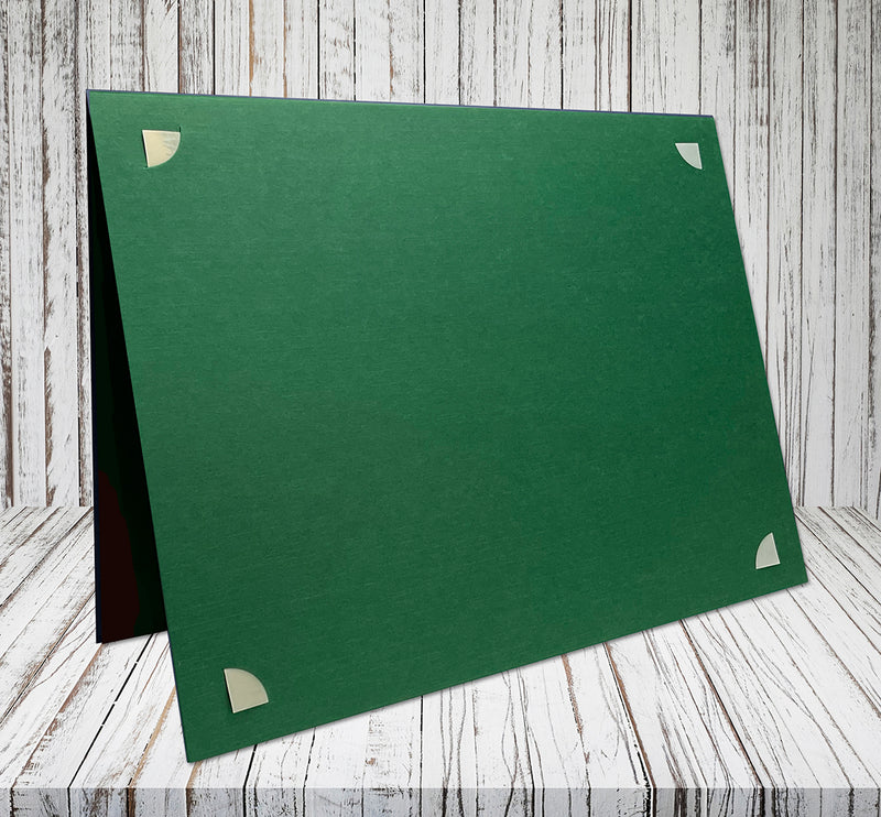 Linen Certificate Holders (Green) x10
