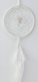 4" Druzy Crystal Dreamcatcher (White)