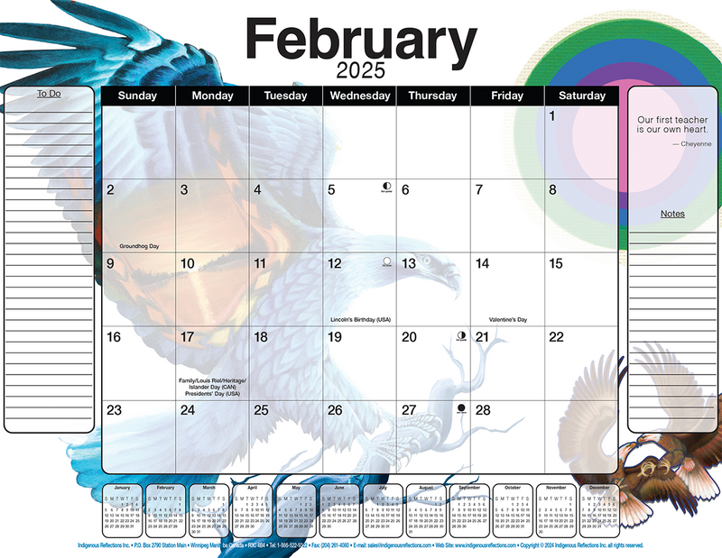 2025 12-Month Desktop Calendar