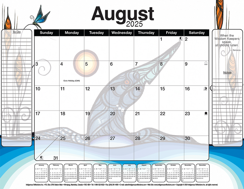 2025 12-Month Desktop Calendar