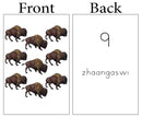 Educational Card Set - Numbers (Ojibwe)