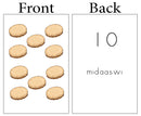 Educational Card Set - Numbers (Ojibwe)