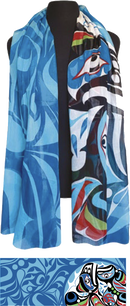 Signature Scarf (Blue/Raven & Killer Whale)