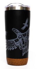 Cork Base Travel Mug (Soaring Eagle/Black)