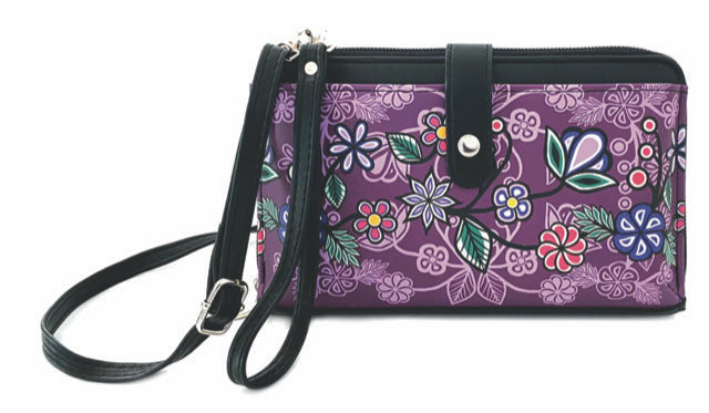 Ojibwe Florals SmartPhone CrossBody Bag (All-in-one Bag)