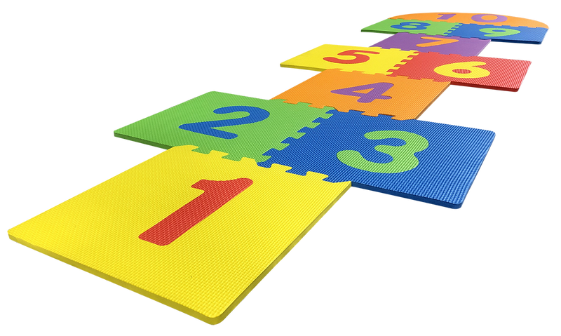 12-Piece Hopscotch Floor Play Mat