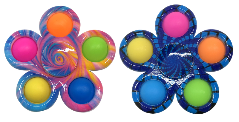 2-Piece Pop Fidget Spinner Set - Multi-Colour