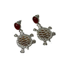 Small Turtle Teachings Earrings With Inlay