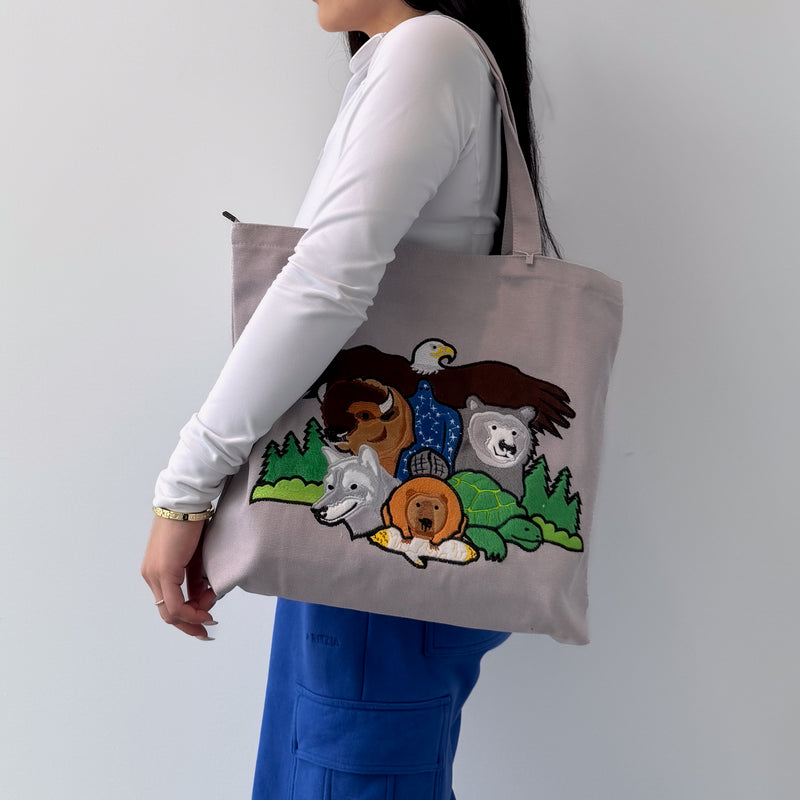 Embroidered Tote Bag (Seven Teachings)