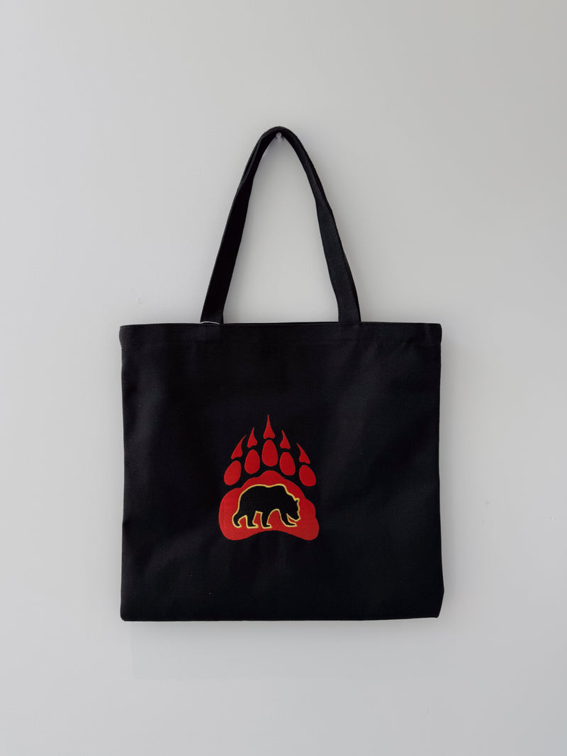 Embroidered Tote Bag (Bear Paw)