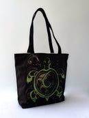 Printed Tote Bag (Black Turtle)