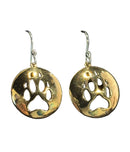 Wolf Paw Brass Earrings