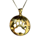 Bear Paw Brass Pendant Large