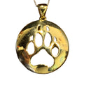 Wolf Paw Brass Pendant Large