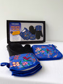 Oven Mitts + Hot Pad Set - Hummingbird