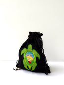 Small Embroidered Tote Bag (Turtle)