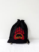 Small Embroidered Tote Bag (Bear Paw)
