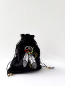 Small Embroidered Tote Bag (Feather)