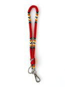 Beaded Wrist Lanyard 7” (Red)