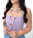 Beaded Wrap Lanyard (White)