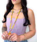 Beaded Wrap Lanyard (Yellow)