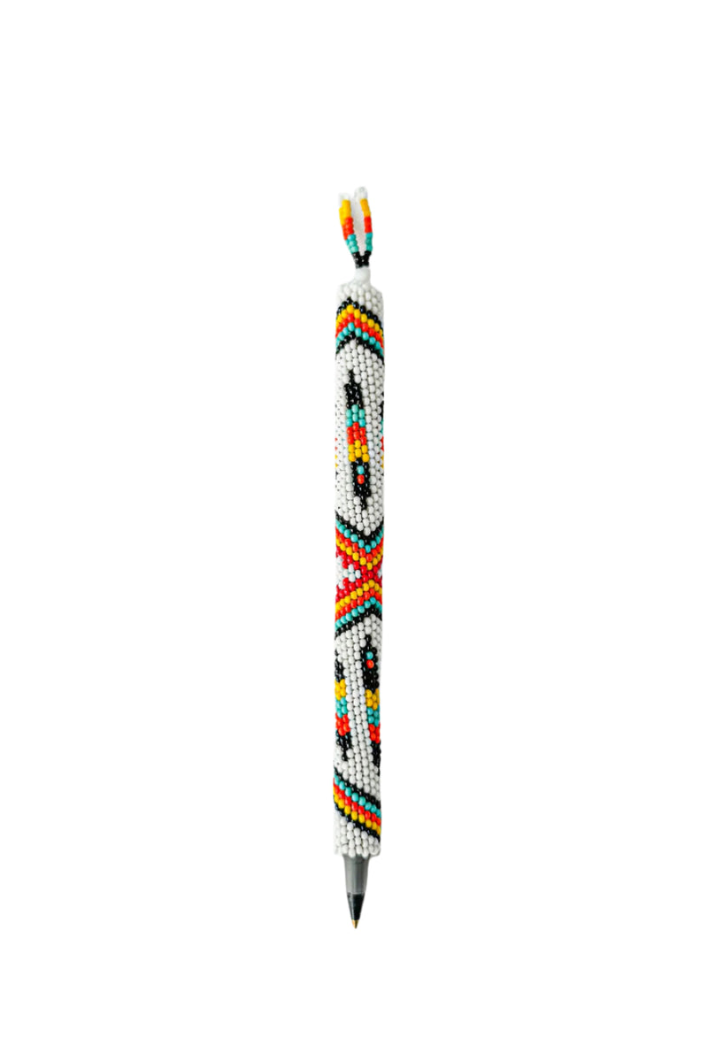 Beaded Pen (White)