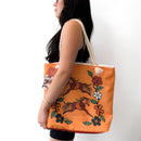 Rope Tote Bag (Horses orange)