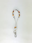 Wrist Beaded Wrap Lanyard (New White)