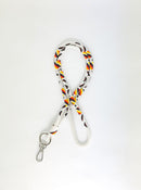 Beaded Wrap Lanyard (White)