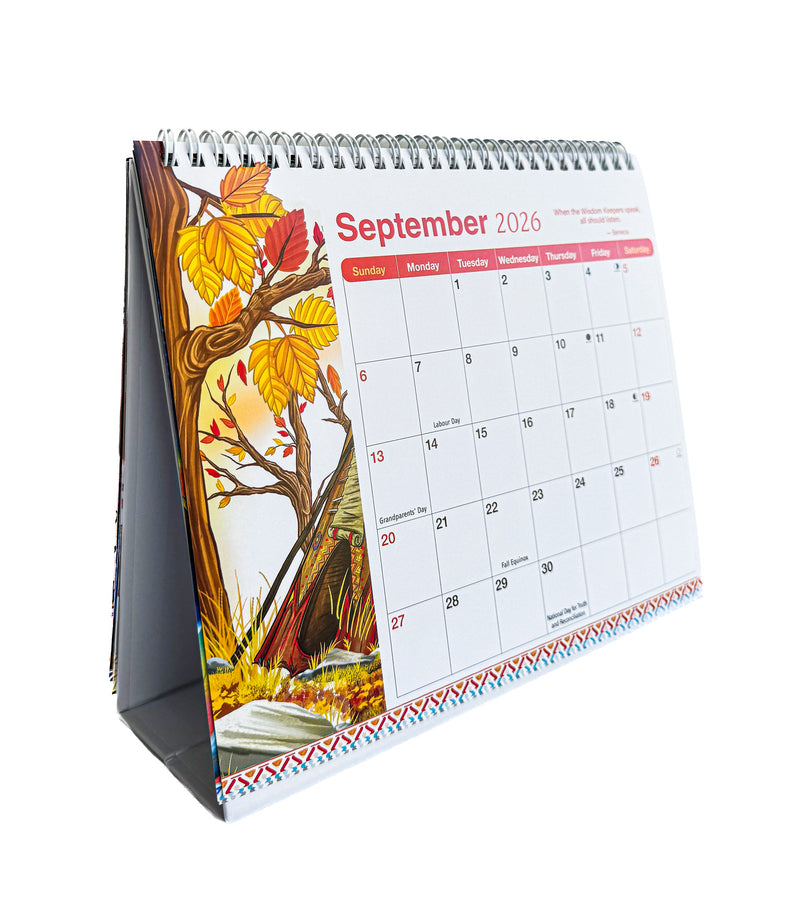 2026 12-Month Standing Flip Desk Calendar