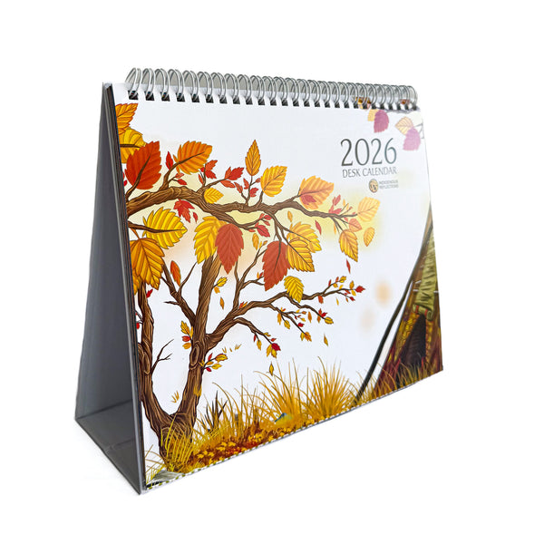 2026 12-Month Standing Flip Desk Calendar