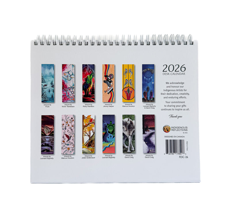 2026 12-Month Standing Flip Desk Calendar