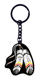 Metal Keychain - White Feathers (Available April 1st)