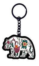 Metal Keychain - Bear/Floral (Available April 1st)